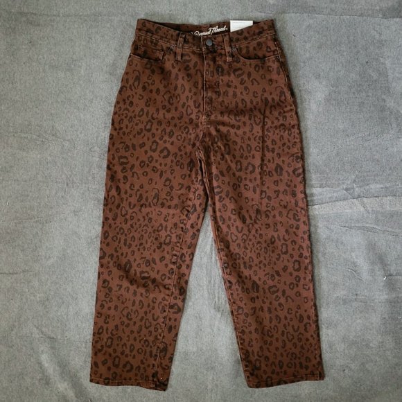 Universal Thread Leopard Print Vintage Style High Waisted Straight Leg Jeans NWT - Picture 2 of 8